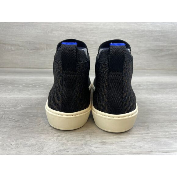 Rothy's Women's Boot Chelsea Ankle Slip-On Flat 7.5 Brown Leopard Print Shoes - Picture 5 of 11